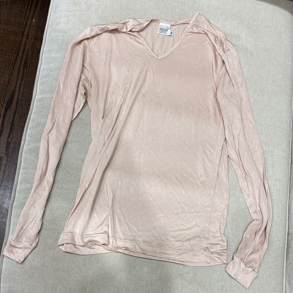 Women's V-Neck Long Sleeve Top - Undersilk